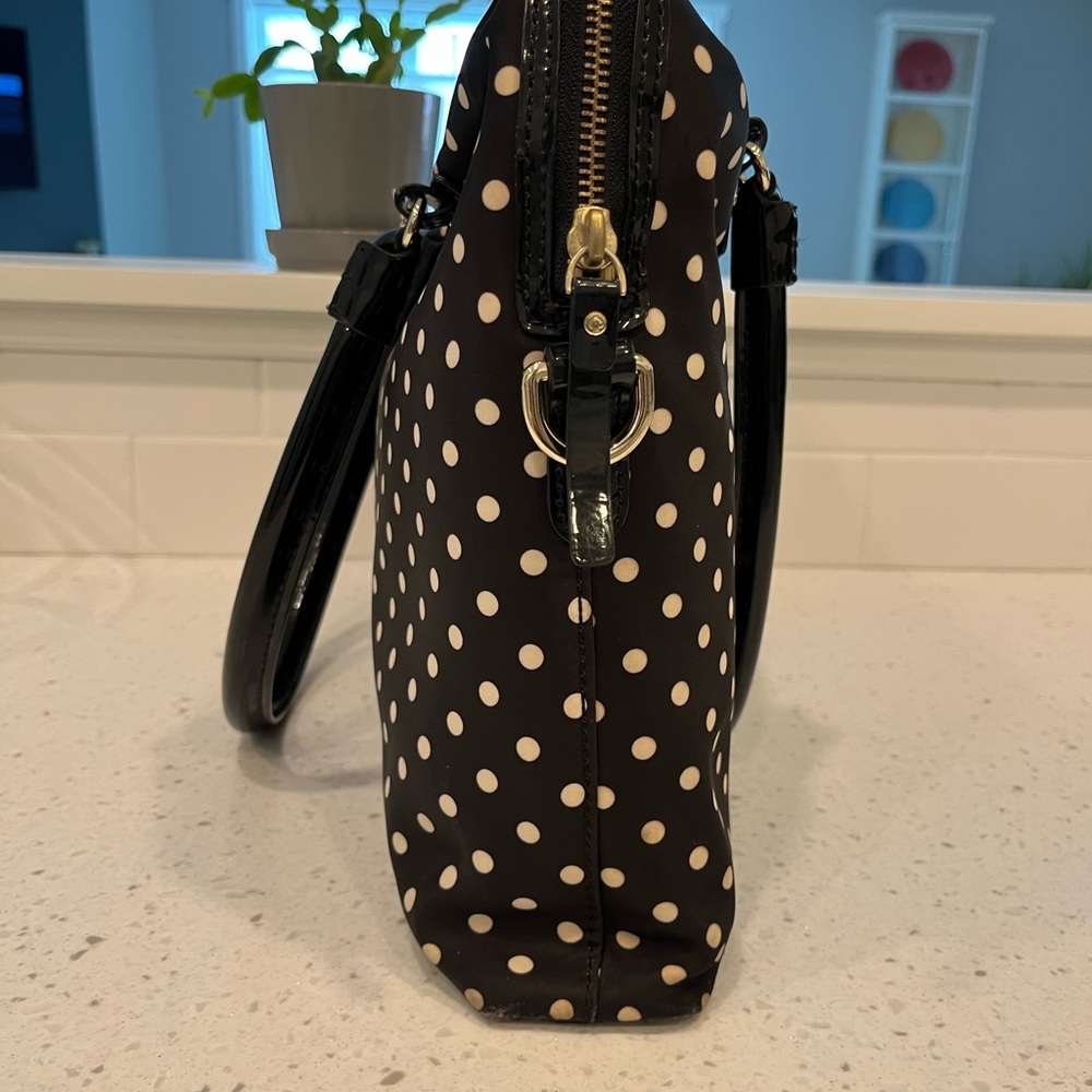 kate spade Black and White Polka Dot Laptop Bag - Picture 4 of 7